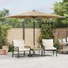 vidaXL Ombrellone Giardino con Palo in Acciaio Marrone 288x288x225 cm