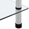 vidaXL Scaffale a 6 Livelli Trasparente 40x40x160cm in Vetro Temperato