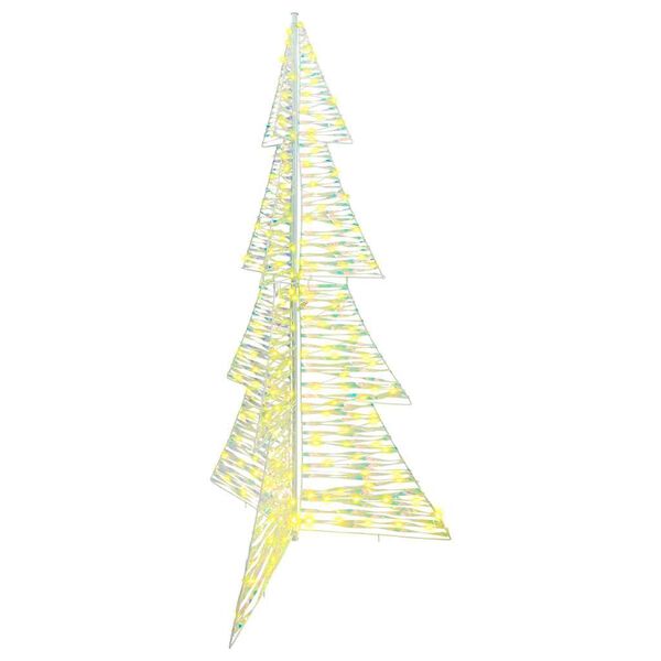vidaXL Albero di Natale con 240 LED Bianco caldo 180 cm PET