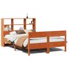 vidaXL Letto Libreria senza Materasso Marrone Cera 135x190 cm in Pino