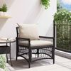 vidaXL Sedia da Giardino con cuscino Nero 73 x 61 x 77 cm polyrattan