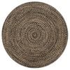 vidaXL Tappeto Artigianale in Juta Nero e Naturale 90 cm