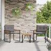 vidaXL Set di Mobili da Esterno con cuscino 3 pcs Grigio chiaro