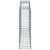 vidaXL Cesti Gabbioni ad Arco 15 pz 300x50x160/180 cm Ferro Zincato