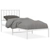 vidaXL Giroletto con Testiera Metallo Bianco 80x200 cm