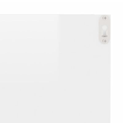 vidaXL Mensole a Muro 2 pz Bianco Lucido 40x11,5x18 cm