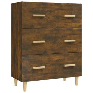 vidaXL Credenza Rovere Fumo 70x34x90 cm in Legno Multistrato