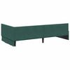 vidaXL Struttura Letto Angolare con Materasso 2 pcs Verde Velluto