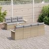 vidaXL Set Divano da Giardino 8 pcs Beige e Grigio Chiaro polyrattan