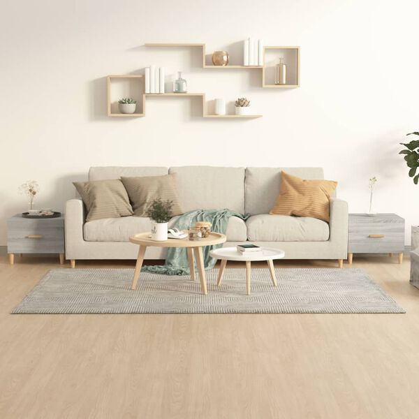 vidaXL Tavolini Salotto 2pz Grigio Sonoma 50x50x40cm Legno Multistrato