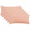 vidaXL Federa 6 pz HEERLEN Rosa 40 x 80 cm Boucl&eacute;