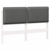 vidaXL Testiera imbottita Bianco e grigio chiaro 140 cm Pino massello