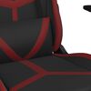 vidaXL Sedia Gaming Massaggio Poggiapiedi Nero e Rosso Vino Similpelle
