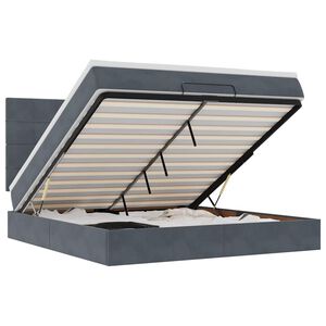 vidaXL Struttura Letto Pouf con Materassi 160x200 cm in Velluto