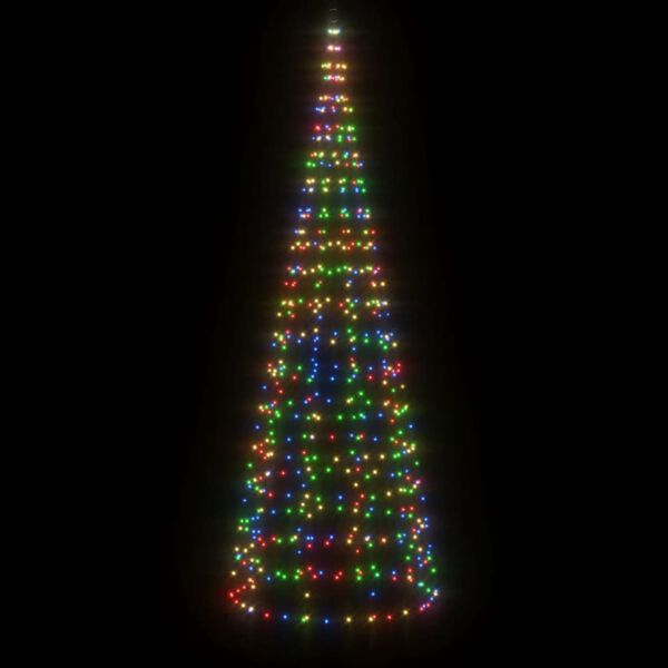 vidaXL Albero di Natale a LED su Pennone 550 LED Colorato 300 cm