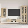 vidaXL Set mobile TV con porta FLORIN Rovere Sonoma Legno multistrato