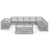 vidaXL Set Divani da Giardino 12 pz Grigio in Legno Massello di Pino