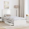 vidaXL Letto con Contenitore Bianco 75 x 190 cm Legno multistrato