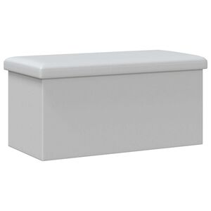 vidaXL Panca Portaoggetti Pieghevole Bianca in PVC