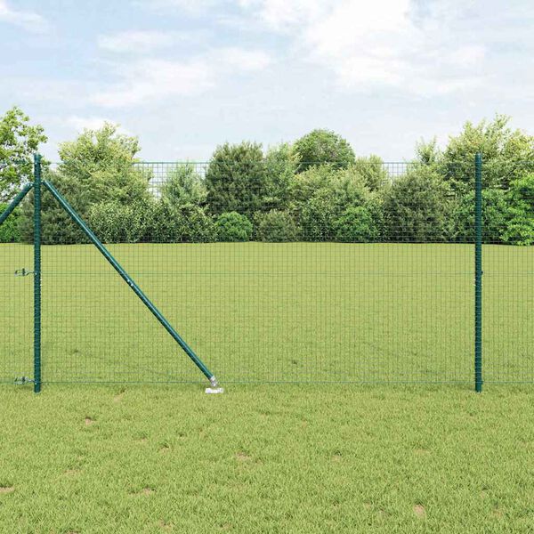 vidaXL Palo della recinzione Verde 25 x 1,2 m (rete 25 x 25 mm)