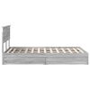 vidaXL Letto con Contenitore con testiera Grigio Sonoma 120 x 200 cm