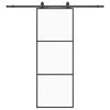 vidaXL Porta Scorrevole con Ferramenta Nera 76x205 cm in Vetro ESG