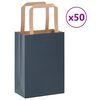 vidaXL Sacchetti di Carta 50 pz con Manici Blu 15x8x21 cm