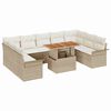vidaXL Set Divano da Giardino 10 pz beige e panna