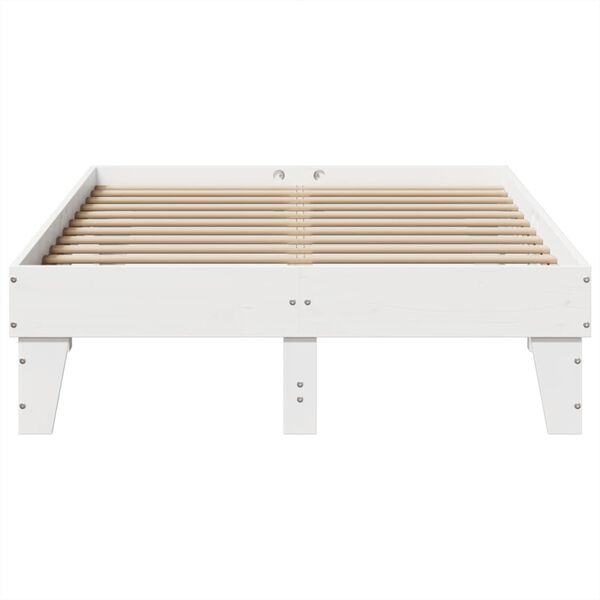 vidaXL Letto senza Materasso Bianco 120x200 cm Legno Massello di Pino