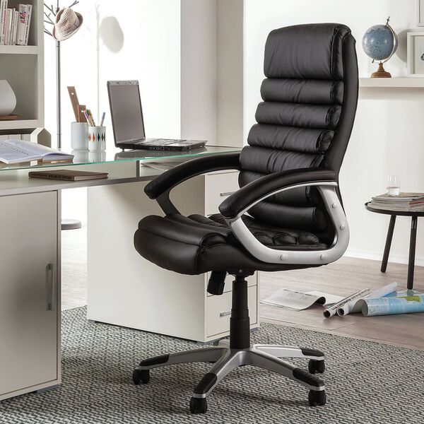 Rousseau Sedia da Ufficio Kennedy Similpelle Nero