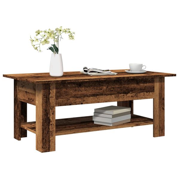 vidaXL Tavolino da Salotto Legno Antico 102x55x42 cm Legno Multistrato