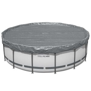 Bestway Copertura per piscina &Oslash;4,57 m Rotondo Poliestere Grigio