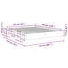 vidaXL Struttura Letto Senza Materasso 135x190 cm in Legno di Rovere