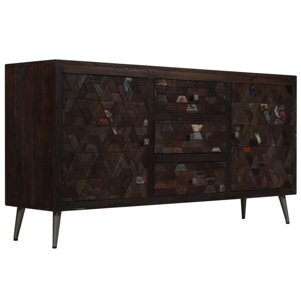 vidaXL Credenza in Legno Massello di Recupero 160x40x80 cm
