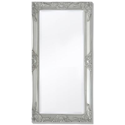 vidaXL Specchio da Parete Stile Barocco 100x50 cm Argento