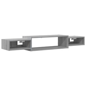 vidaXL Mobile TV da Parete A parete Sonoma grigio 140 x 28 x 21 cm
