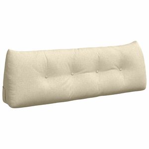 vidaXL Cuscino per Schiena Crema 140 x 24 x 50 cm Tessuto