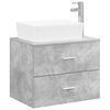 vidaXL Set di mobili per il bagno Grigio Cemento Legno ingegnerizzato