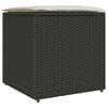 vidaXL Scatola per Cuscini Nero 50 x 50 x 50 cm polyrattan