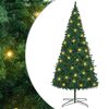 vidaXL Albero di Natale con luci a corde decorative Verde 400 cm PVC
