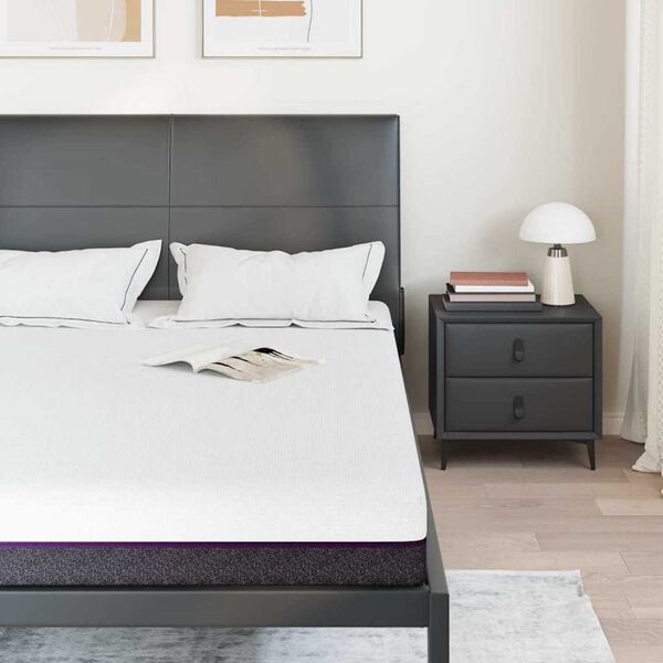 vidaXL Materasso Bianco e Grigio 140 x 200 cm Schiuma Memory