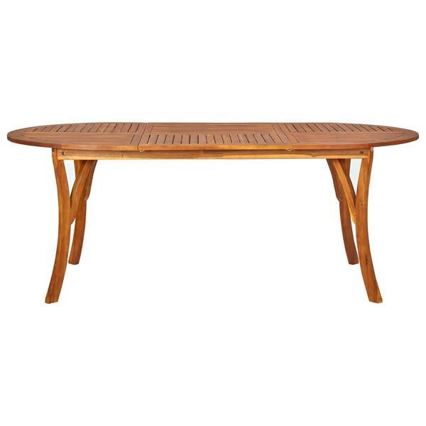 vidaXL Tavolo da Giardino 201x100x75 cm in Legno Massello di Acacia