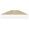 vidaXL Scaffali a Parete 4 pz Rovere e Bianco 90x23,5x3,8 cm in MDF