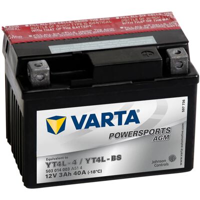 Varta Batteria per Moto Powersports AGM YT4L-4 / YT4L-BS