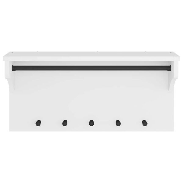 vidaXL Appendiabiti da Parete SANDNES Bianco 87x30x42 cm Legno di Pino