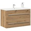 vidaXL Mobile Lavabo Bagno Artigianale 80x38,5x48 cm Legno Multistrato
