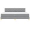 vidaXL Letto a Sorgente LED con led Grigio chiaro 200 x 200 cm Tessuto