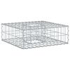 vidaXL Letto rialzato in gabbione 60 x 60 x 20 cm Acciaio zincato