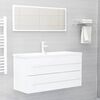 vidaXL Mobile Lavabo Bianco 100x38,5x48 cm in Legno Multistrato