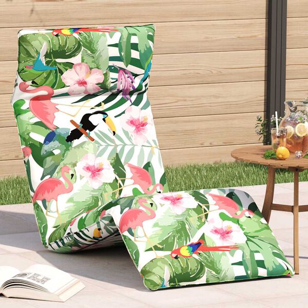 vidaXL Lettino Pieghevole Multicolore 175x54x8,5 cm in Tessuto Oxford